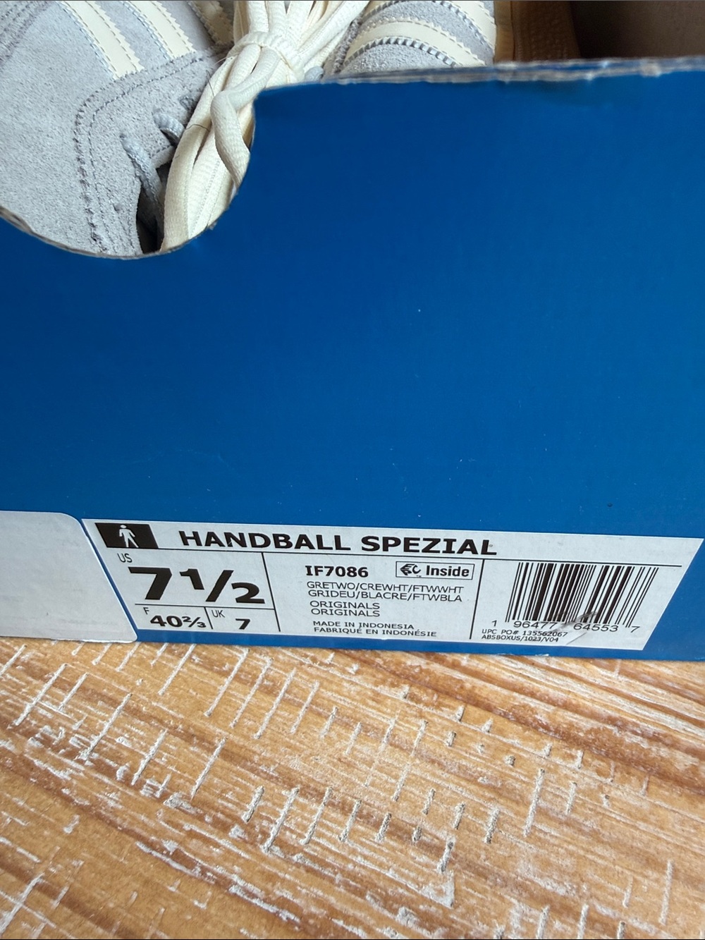 Adidas Handball Spezial Suede Sneakers - Light Gray & Cream - Picture 9 of 9